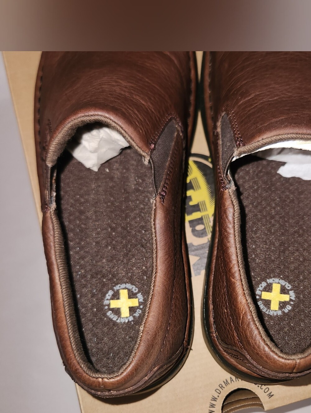 Dr. Martens Boyle Grizzly Leather Slip On Shoes - Picture 5 of 8